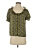 J.Crew 100% Polyester Green Short Sleeve Blouse Size XS - photo 1