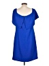 Charles Henry Solid Blue Casual Dress Size L - photo 2