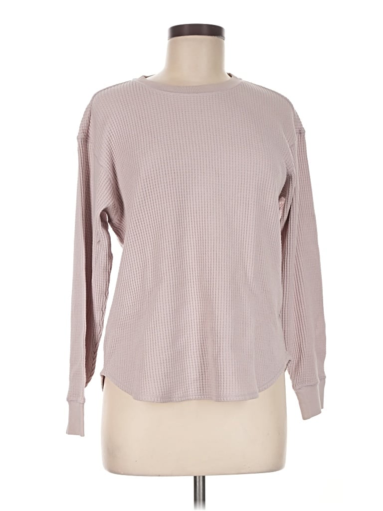 Pre-owned Uniqlo Long Sleeve T-shirt In Pink