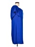 Charles Henry Solid Blue Casual Dress Size L - photo 4