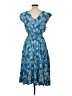 Chadwicks Paisley Blue Casual Dress Size L (petite) - photo 2