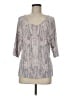 Apt. 9 Silver 3/4 Sleeve T-Shirt Size M - photo 1