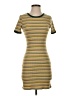 Bear Dance Stripes Yellow Casual Dress Size S - photo 1