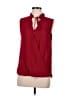 Dex 100% Polyester Red Sleeveless Blouse Size M - photo 1