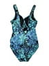 Miraclesuit Paisley Blue One Piece Swimsuit Size 10 - photo 2