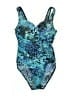 Miraclesuit Paisley Blue One Piece Swimsuit Size 10 - photo 1