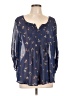 Torrid Blue Long Sleeve Blouse Size Lg Plus (0) - photo 1