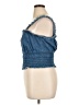 Pilcro 100% Cotton Solid Blue Sleeveless Blouse Size XL - photo 5