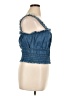 Pilcro 100% Cotton Solid Blue Sleeveless Blouse Size XL - photo 4