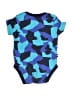 Nautica Color Block Blue Short Sleeve Onesie Size 0-3 mo - photo 2