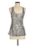 INC International Concepts 100% Polyester Silver Sleeveless Top Size M (petite) - photo 1