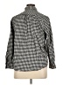 Lands' End 100% Baumwolle Houndstooth Black Long Sleeve Blouse Size 16 (petite) - photo 2