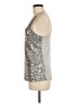 INC International Concepts 100% Polyester Silver Sleeveless Top Size M (petite) - photo 5