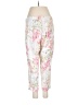 J.Jill Floral White Linen Pants Size M - photo 2