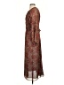 MNG Paisley Brown Casual Dress Size 4 - photo 5