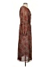 MNG Paisley Brown Casual Dress Size 4 - photo 4