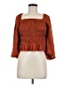 Lucy Paris 100% Polyester Orange 3/4 Sleeve Blouse Size M - photo 1