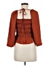Lucy Paris 100% Polyester Orange 3/4 Sleeve Blouse Size M - photo 2