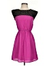 Bebop Color Block Pink Casual Dress Size S - photo 1