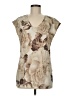 St. John Tan Sleeveless Silk Top Size 6 - photo 1