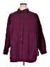 Catherines 100% Polyester Burgundy Long Sleeve Button-Down Shirt Size 1X - photo 1
