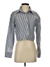 Discreet Stripes Silver Long Sleeve Blouse Size S - photo 1