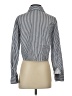Discreet Stripes Silver Long Sleeve Blouse Size S - photo 2