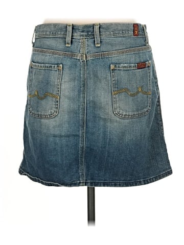 7 For All Mankind Denim Skirt (view 2)