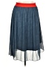 Lularoe 100% Polyester Solid Blue Casual Skirt Size XL - photo 1