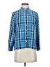 J.Jill 100% Rayon Plaid Blue Long Sleeve Button-Down Shirt Size XS - photo 1