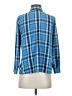 J.Jill 100% Rayon Plaid Blue Long Sleeve Button-Down Shirt Size XS - photo 2