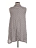 Max Studio 100% Rayon Stripes Gray Sleeveless Button-Down Shirt Size M - photo 2
