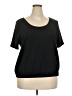 Bar III Black Short Sleeve Top Size 3X - photo 1