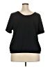 Bar III Black Short Sleeve Top Size 3X - photo 2