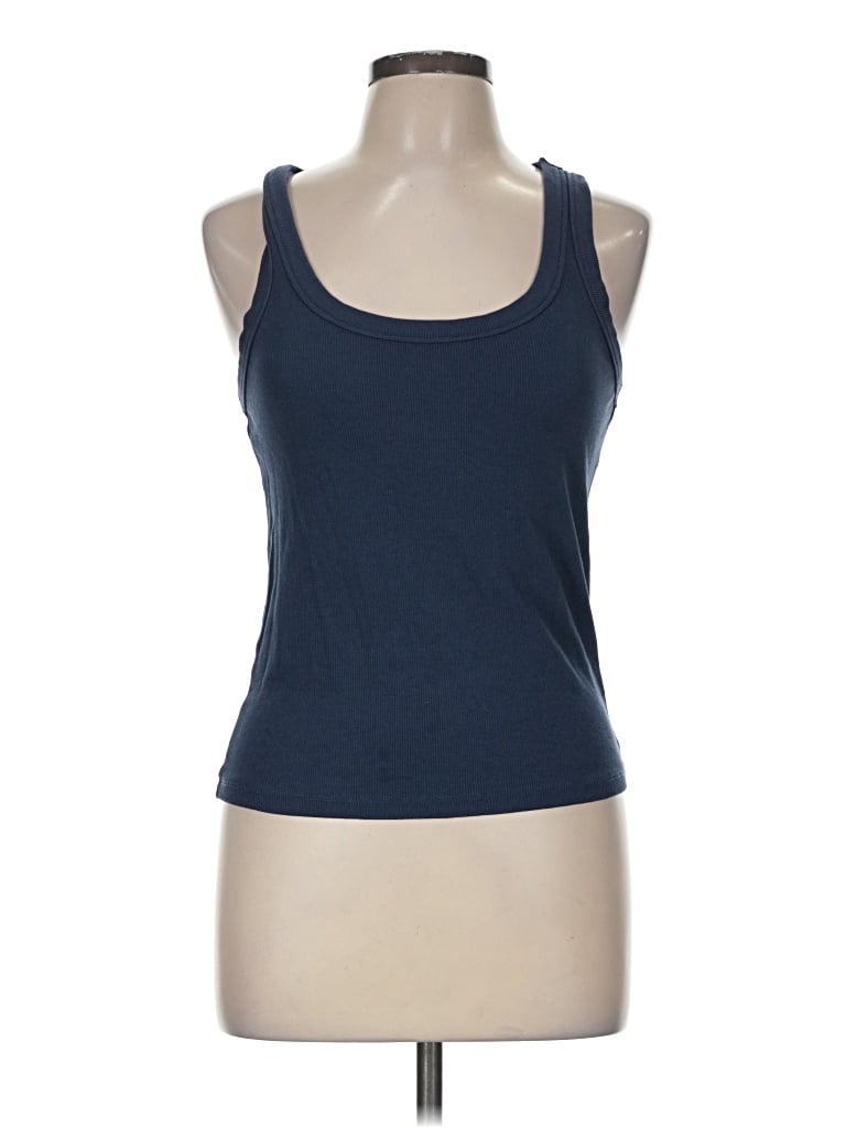 Pre-owned Marine Layer Tank Top Blue Halter Neckline Tops