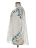 Johnny Was 100% Rayon White Poncho Size M - photo 5