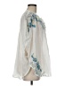 Johnny Was 100% Rayon White Poncho Size M - photo 4