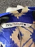 Zara Argyle Blue Long Sleeve Blouse Size M - photo 7