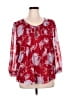 Tommy Hilfiger 100% Polyester Red 3/4 Sleeve Blouse Size XL - photo 1