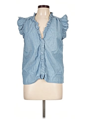 J.Crew Factory Store Sleeveless Button-Down Shirt (view 1)