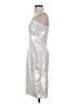 Theory 100% Recycled Polyester Metallic Silver Cocktail Dress Size 4 - photo 5