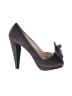Prada 100% Leather Brown Heels Size EU 37 1/2 - photo 1