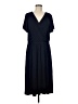 Lands' End Solid Blue Casual Dress Size M (tall) - photo 1