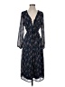 DR2 100% Polyester Paisley Blue Casual Dress Size S - photo 1