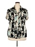 DressBarn Floral Teal Short Sleeve Blouse Size 3X - photo 1