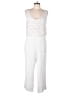 Three Dots Solid White Jumpsuit Size L - photo 1