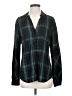 CAbi 100% Viscose Plaid Green Long Sleeve Blouse Size S - photo 1