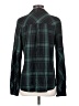CAbi 100% Viscose Plaid Green Long Sleeve Blouse Size S - photo 2
