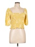 Universal Thread Yellow 3/4 Sleeve Blouse Size L - photo 1
