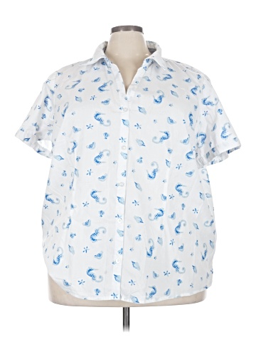 Basic Editions Short Sleeve Button-Down Shirt (view 1)